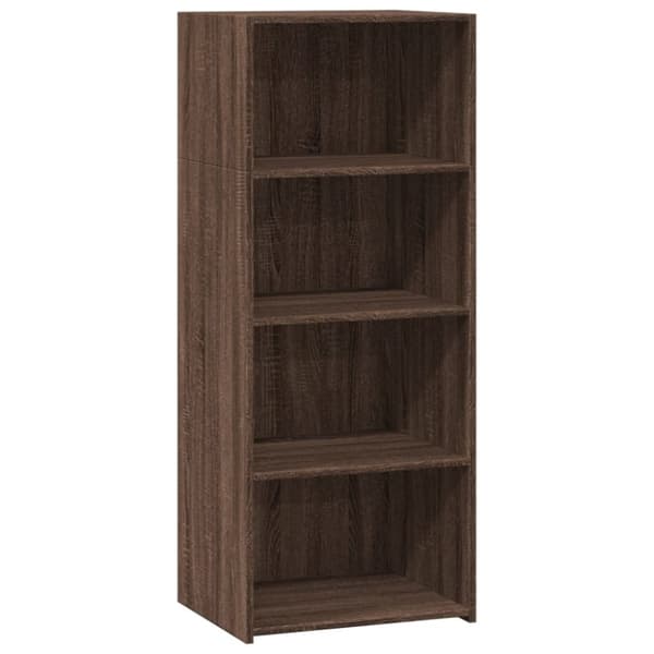 reol 50x41x124 cm konstrueret træ brun egetræsfarve