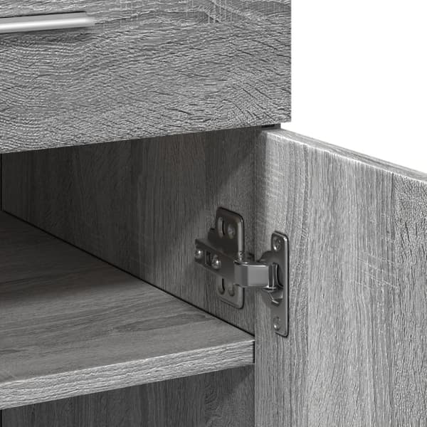 skænk 80x42,5x93 cm konstrueret træ grå sonoma-eg