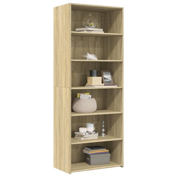 reol 70x41x185 cm konstrueret træ sonoma-eg