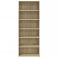 Miniatyrbillede 4 af 10: reol 70x41x185 cm konstrueret træ sonoma-eg