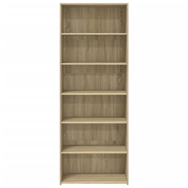 reol 70x41x185 cm konstrueret træ sonoma-eg