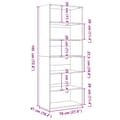 Miniatyrbillede 9 af 10: reol 70x41x185 cm konstrueret træ sonoma-eg