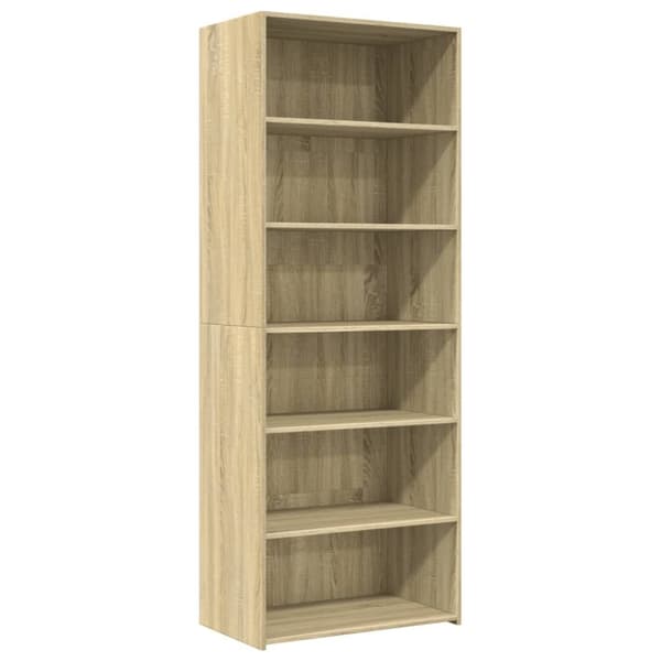 reol 70x41x185 cm konstrueret træ sonoma-eg