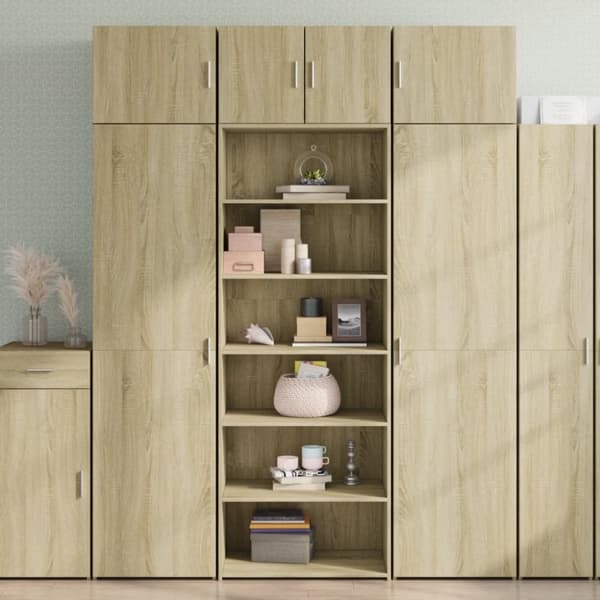 reol 70x41x185 cm konstrueret træ sonoma-eg