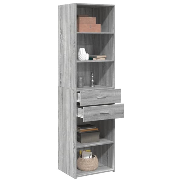 skab 50x42,5x185 cm konstrueret træ sonoma-eg