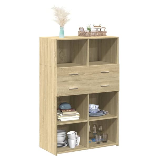 Kaappi Sonoma-tammi 80x42,5x124 cm tekninen puu