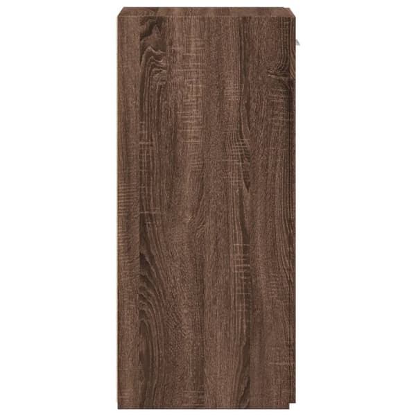 reol 30x42,5x93 cm konstrueret træ brun egetræsfarve