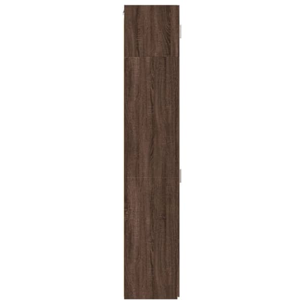 skab 50x42,5x225 cm smalt konstrueret træ brun egetræsfarve