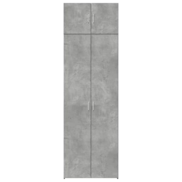 skab 70x42,5x225 cm konstrueret træ betongrå
