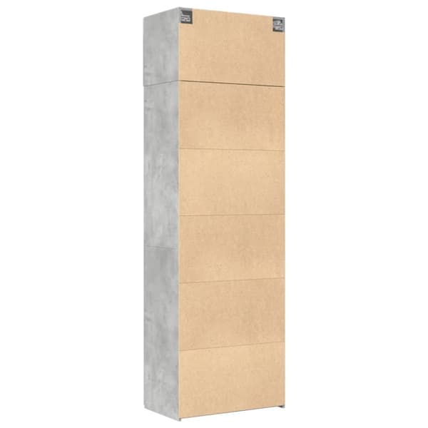 skab 70x42,5x225 cm konstrueret træ betongrå