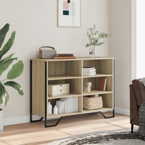 skænk 101x35,5x74,5 cm konstrueret træ sonoma-eg