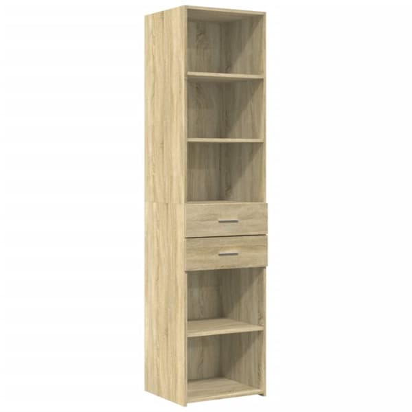 skab 45x42,5x225 cm smalt konstrueret træ sonoma-eg