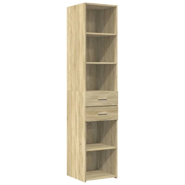 skab 40x42,5x225 cm smalt konstrueret træ sonoma-eg