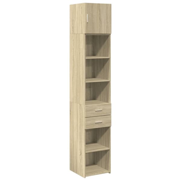 skab 40x42,5x225 cm smalt konstrueret træ sonoma-eg