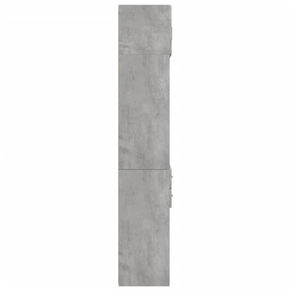 skab 70x42,5x225 cm smalt konstrueret træ betongrå