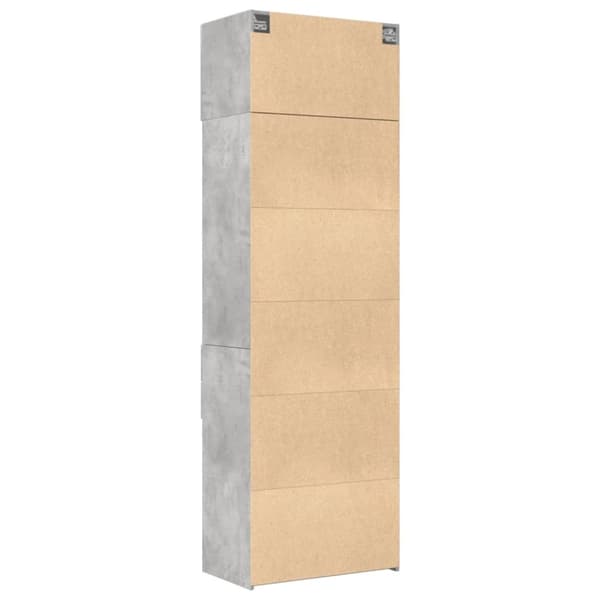 skab 70x42,5x225 cm smalt konstrueret træ betongrå