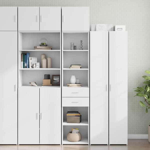 skab 45x42,5x225 cm smalt konstrueret træ hvid
