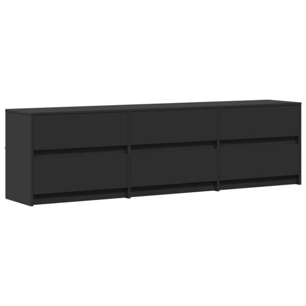 TV-taso LED-valoilla musta 180x34x50 cm tekninen puu