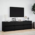 Pikkukuva 4 / 10: TV-taso LED-valoilla musta 180x34x50 cm tekninen puu