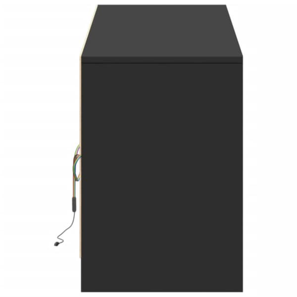 TV-taso LED-valoilla musta 180x34x50 cm tekninen puu