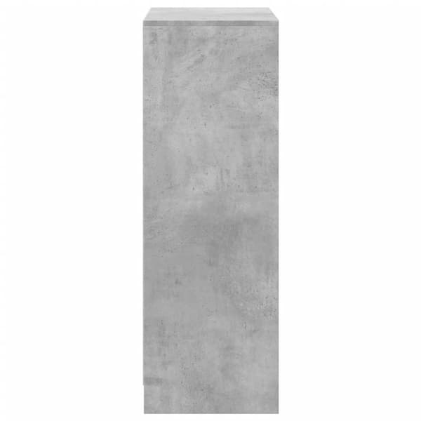 Skänk med LED betonggrå 72x34x100 cm konstruerat trä