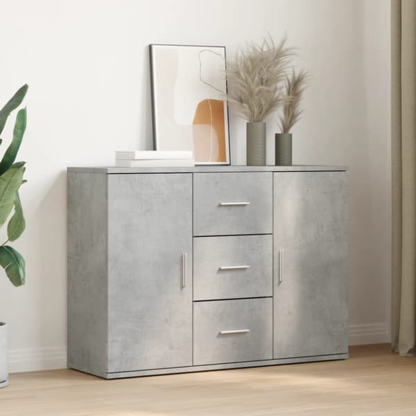 skænk 90,5x29,5x65 cm konstrueret træ betongrå