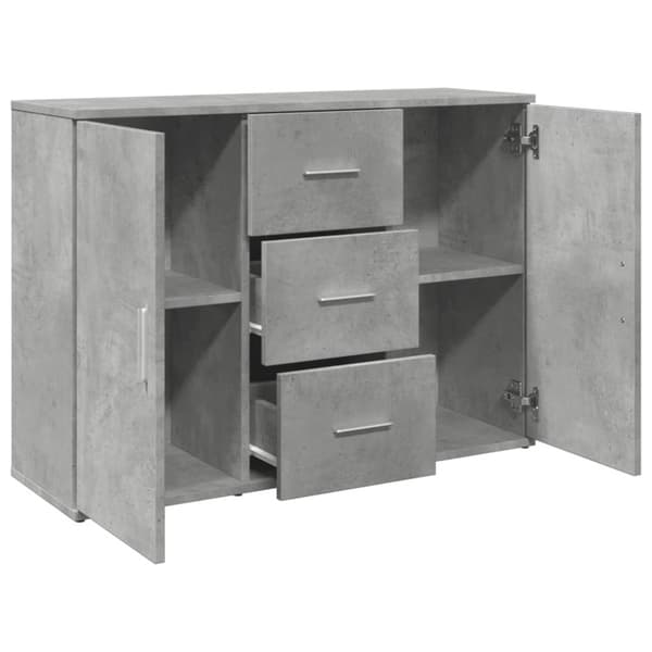 skænk 90,5x29,5x65 cm konstrueret træ betongrå
