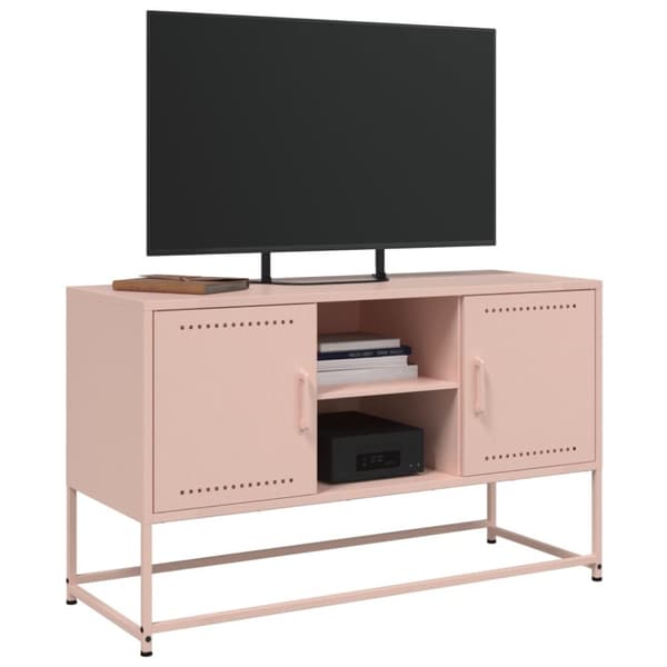 Högskåp rosa 36x39x123 cm stål