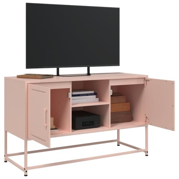 Högskåp rosa 36x39x123 cm stål