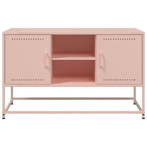 Högskåp rosa 36x39x123 cm stål