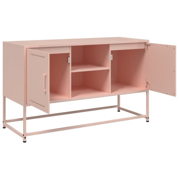Högskåp rosa 36x39x123 cm stål