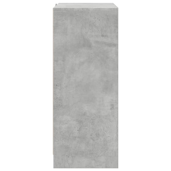 Senkki LED-valoilla betoninharmaa 77x34x85 cm tekninen puu