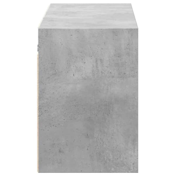 TV-seinäkaappi LED-valoilla betoninharmaa 130x31x45 cm