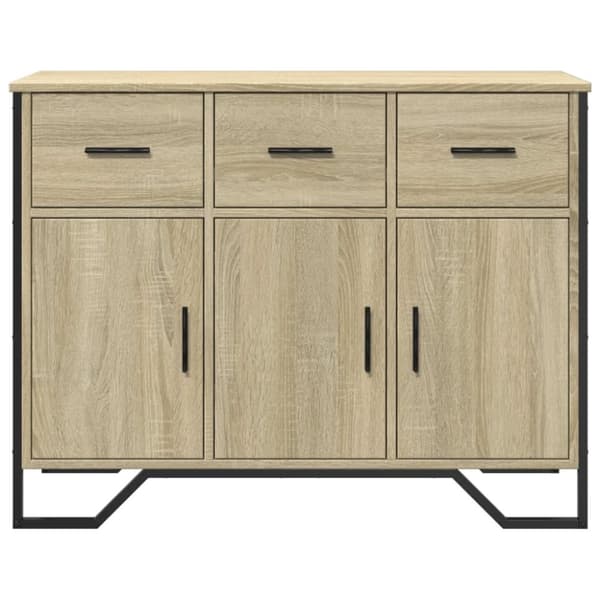 Skänk sonoma-ek 97x32,5x74,5 cm konstruerat trä