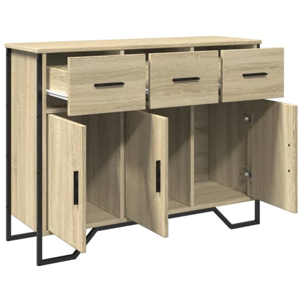Skänk sonoma-ek 97x32,5x74,5 cm konstruerat trä