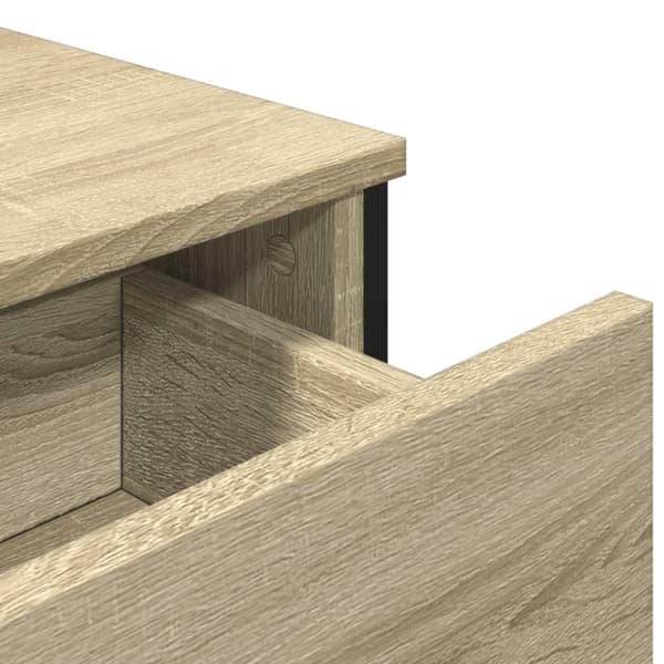Skänk sonoma-ek 97x32,5x74,5 cm konstruerat trä