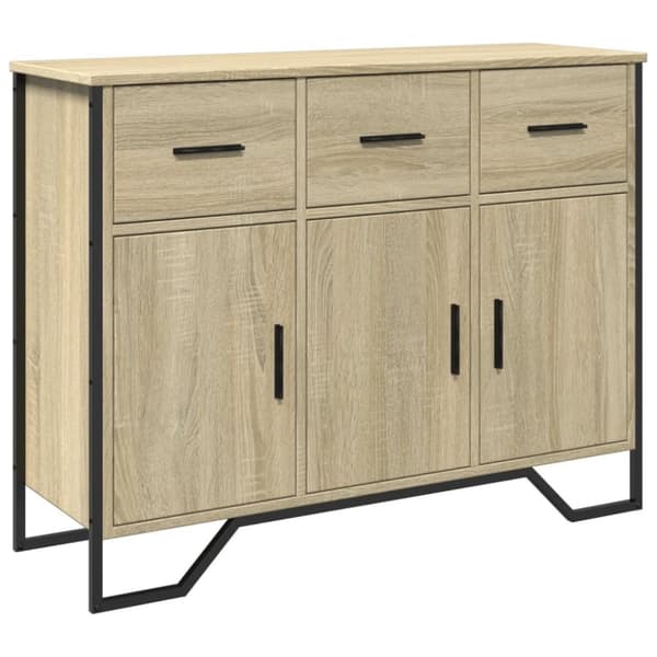 Skänk sonoma-ek 97x32,5x74,5 cm konstruerat trä
