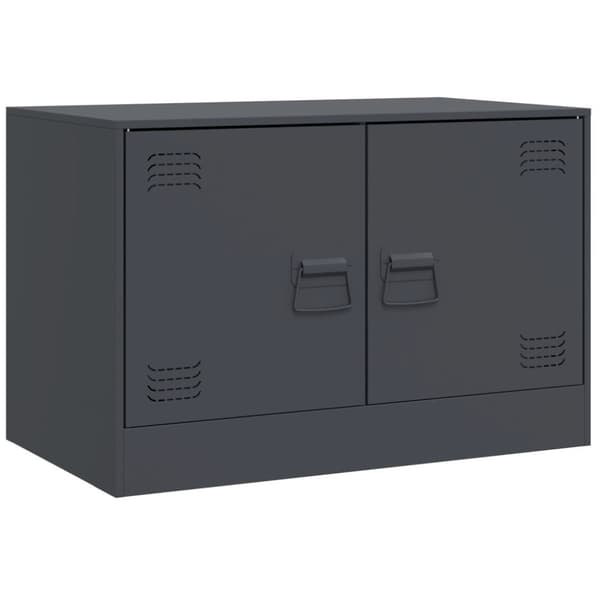 TV-skåp 2 st antracit 67x39x44 cm stål
