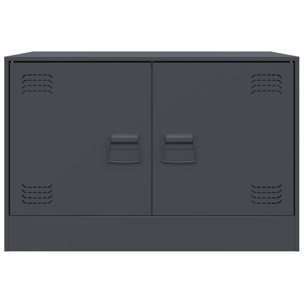 TV-skåp 2 st antracit 67x39x44 cm stål
