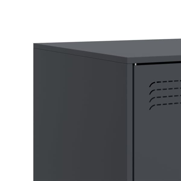 TV-skåp 2 st antracit 67x39x44 cm stål