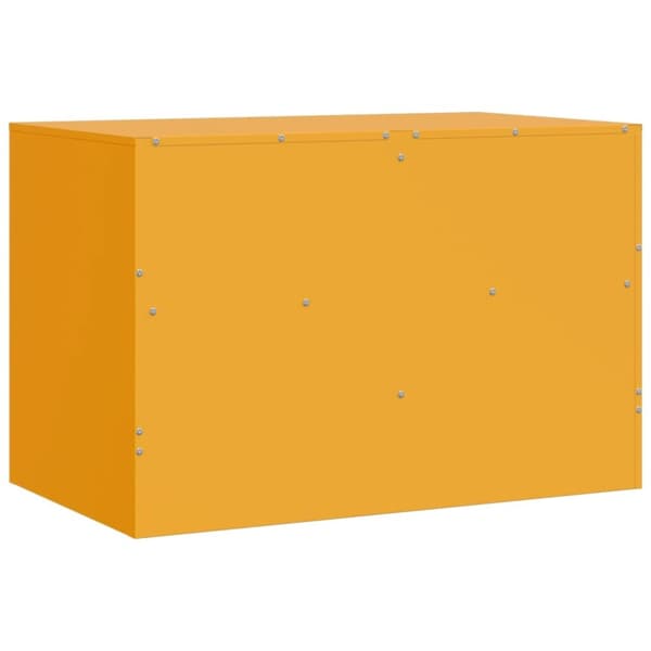 TV-skåp 2 st senapsgul 67x39x44 cm stål