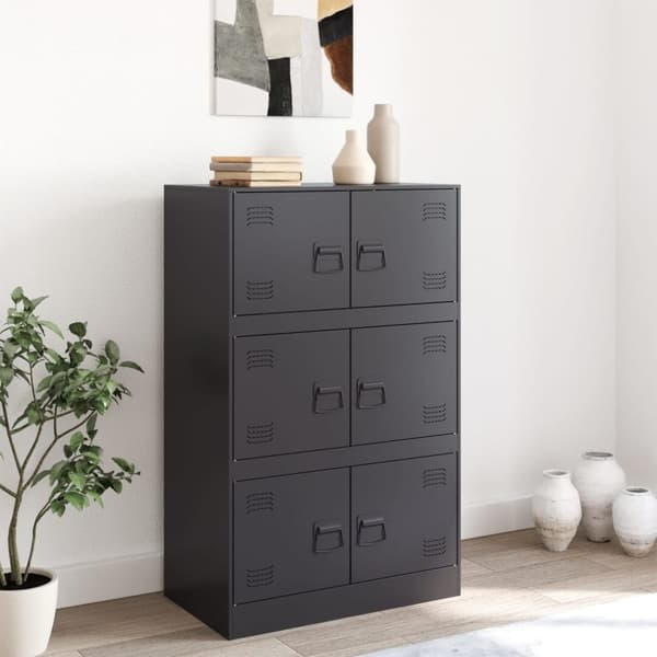 Senkki musta 67x39x107 cm teräs