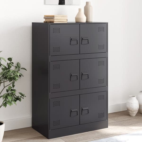 Senkki musta 67x39x107 cm teräs