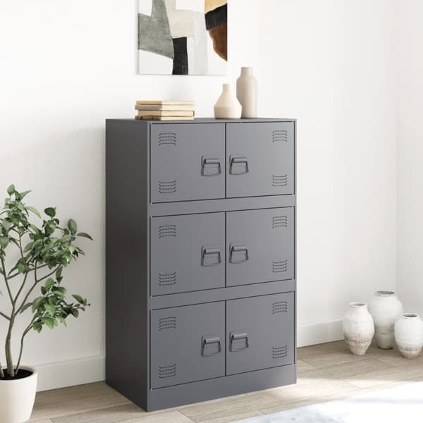 skab 67x39x107 cm stål antracitgrå
