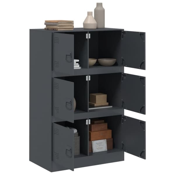 skab 67x39x107 cm stål antracitgrå