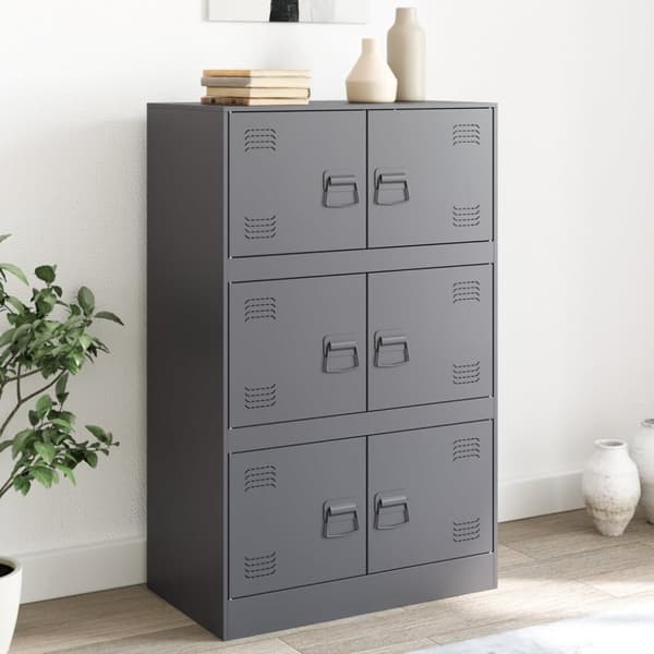 skab 67x39x107 cm stål antracitgrå