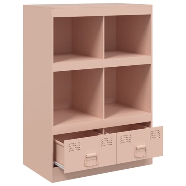 skab 67x39x95 cm stål lyserød
