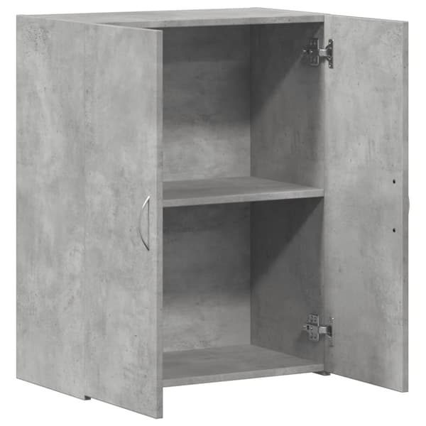 Dokumentskåp betonggrå 60x32x77,5 cm konstruerat trä