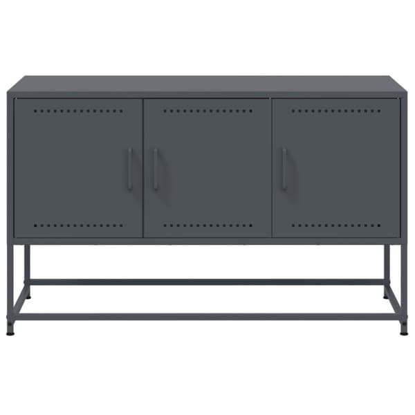 tv-bord 100,5x39x60,5 cm stål antracitgrå
