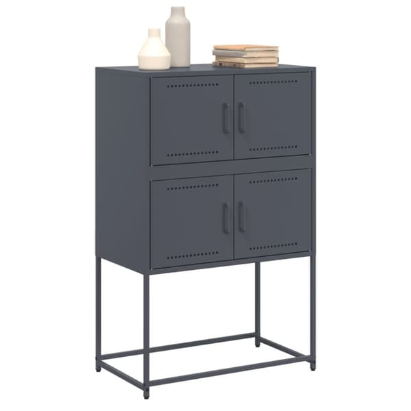 Skänk antracit 68,5x38,5x107 cm stål